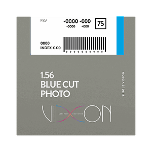 1.56 Lente Resina Visão Simples Blue Cut Fotossensível Azul